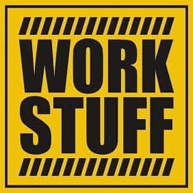 work stuff logo yellow black