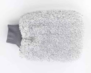 premium car washing mitt grey 