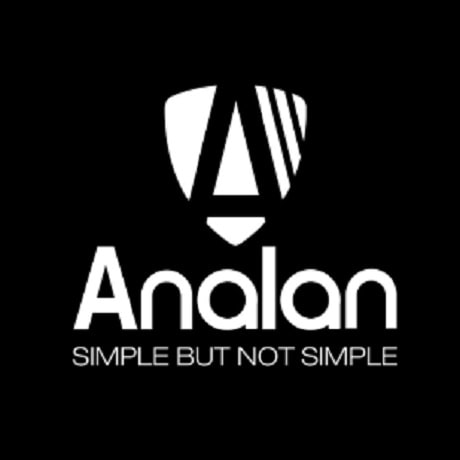 analan logo black background