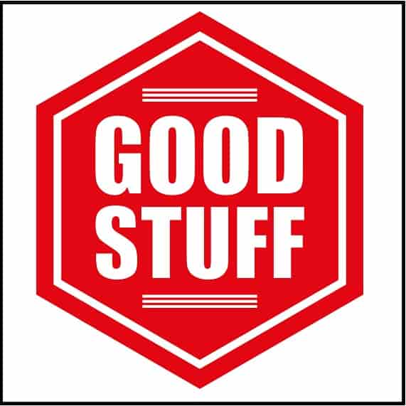 good stuff logo white background